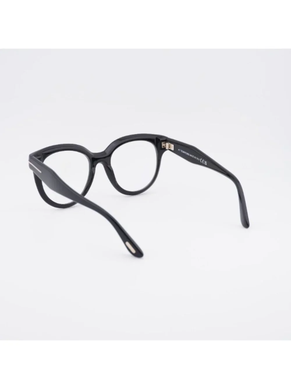 Tom Ford FT5987-B 001 Eyeglasses Black 52mm Round Frame, Blue Light Block
